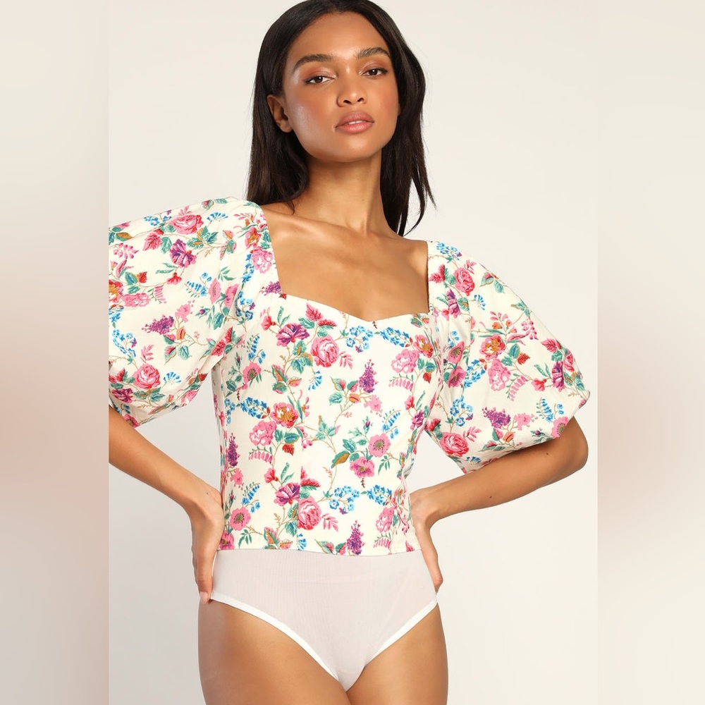 Lulus floral bodysuit